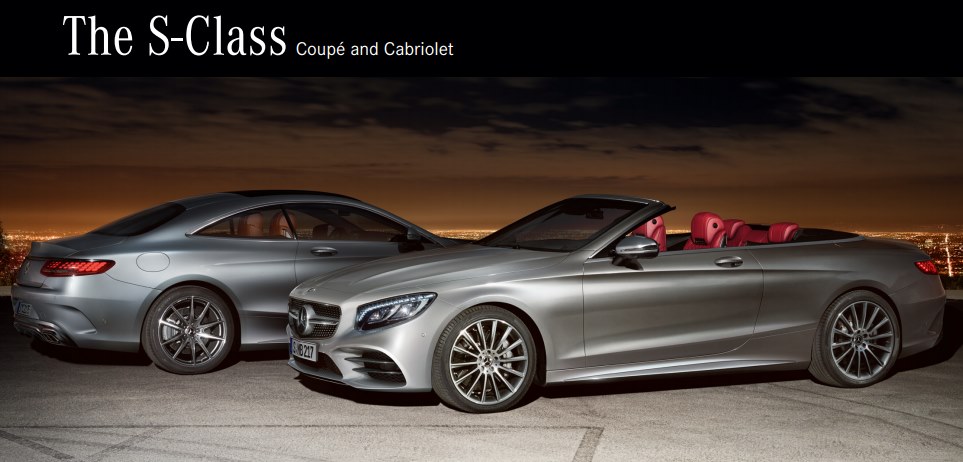 Mercedes Benz S-Class Coupe / Cabriolet ใหม่ ตารางผ่อนดาวน์ ราคาเริ่มต้น 15.9 ล้านบาท