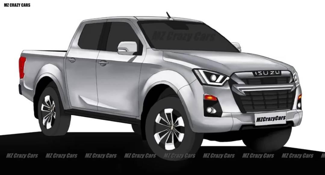 ภาพเรนเดอร์ NEW ISUZU D-MAX อ้างอิงจากภาพ Sketch