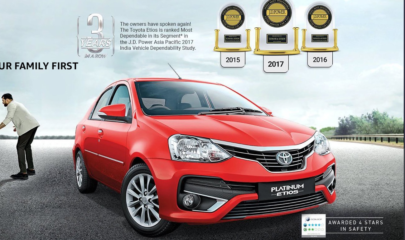 Toyota Platinum Etios ราคาเริ่มต้น 281,000 บาท ในอินเดีย