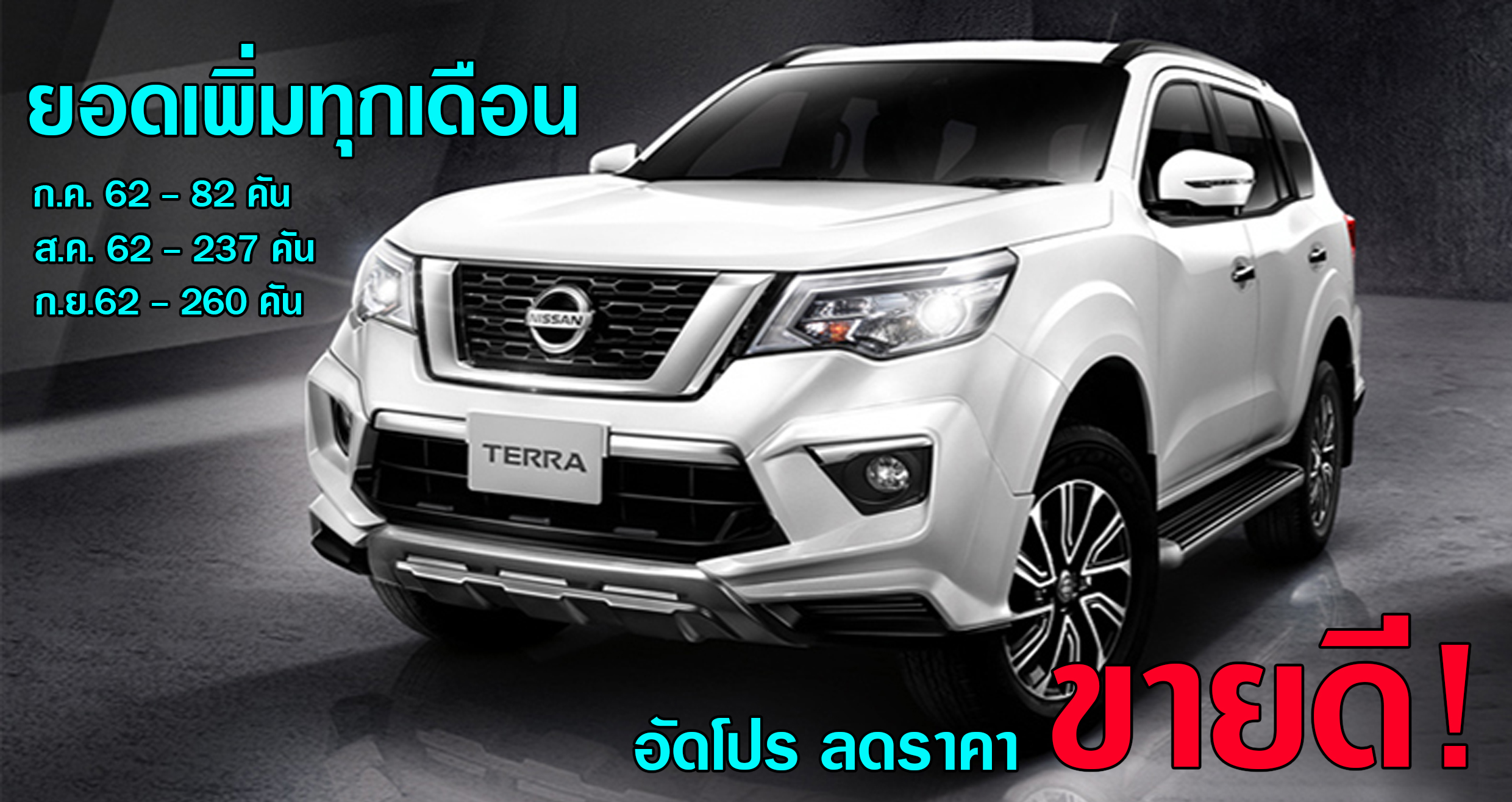 ยอดพุ่งทุกเดือน! Nissan Terra อิทธิฤทธิ์ ลดแหลก แจกแถม