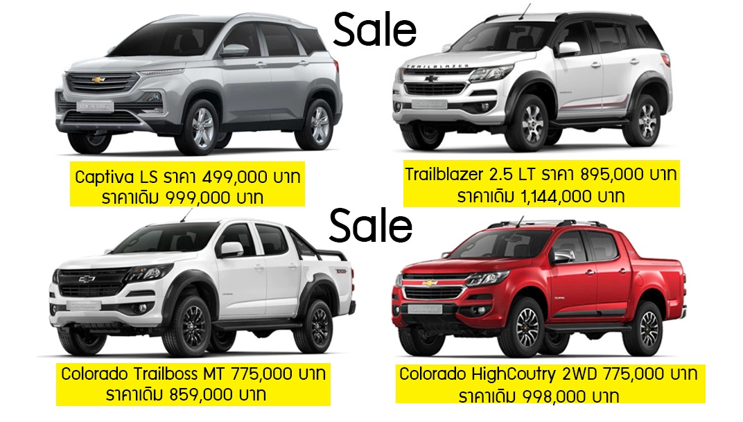 Chevrolet ลดราคาสูงสุดถึง 20 – 50% เครียร์สต๊อกกว่า 4,000 คัน