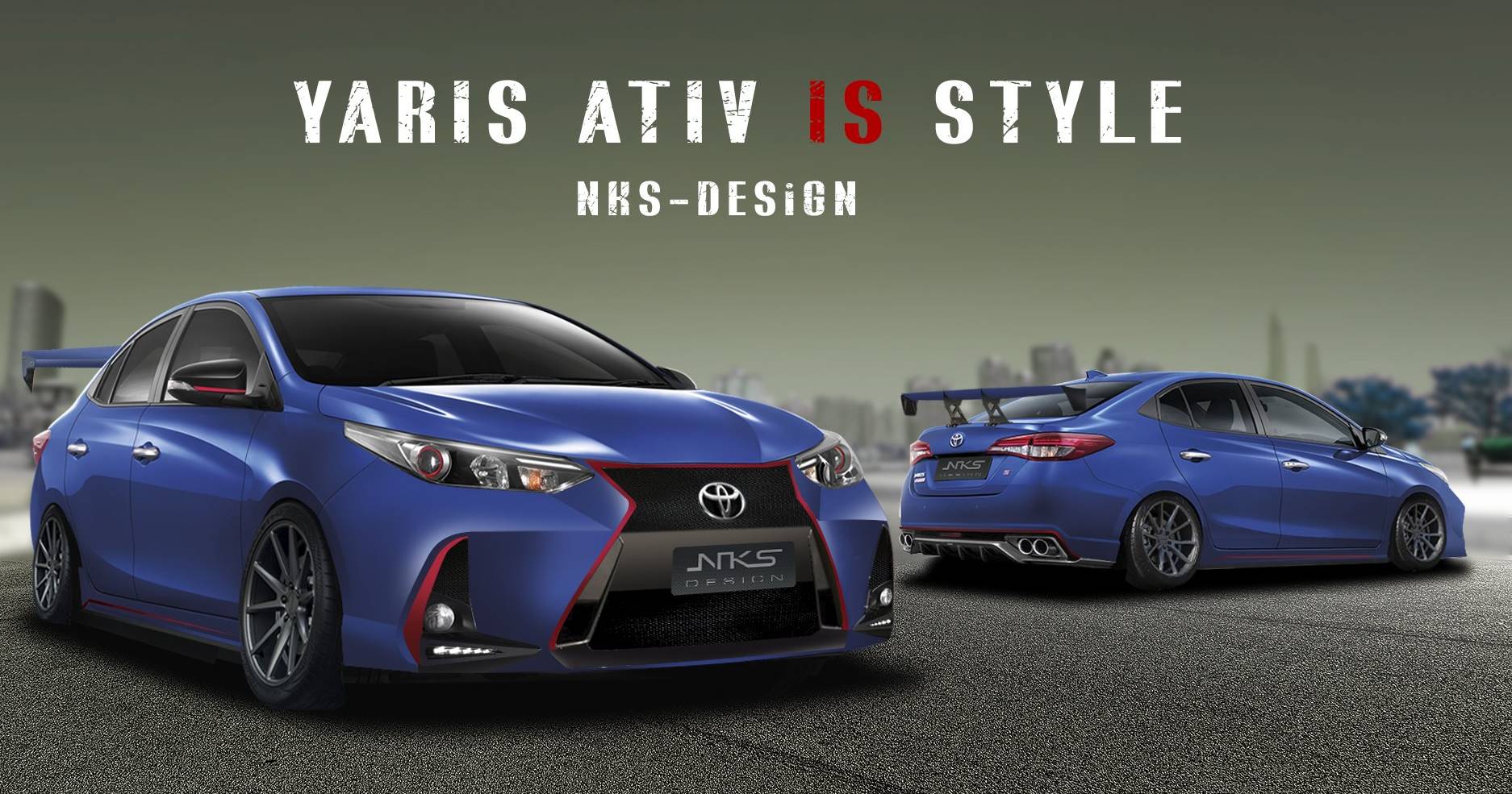 ชุดแต่งสเกิร์ตรอบคัน Toyota Ativ ทรง I.S Sport ใหม่