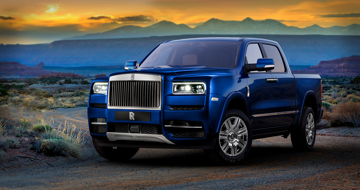 Rolls-Royce Cullinan จับมาทำกระบะ : ภาพเรนเดอร์