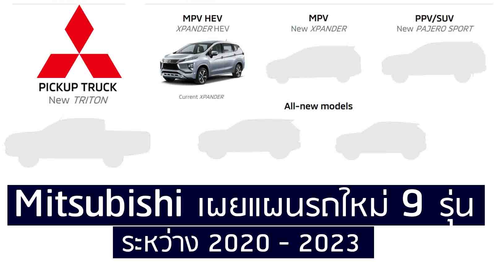 แผนรถใหม่ Mitsubishi เตรียมเปิดตัว 9 รุ่น ฐานผลิตใหญ่ที่อาเซียน