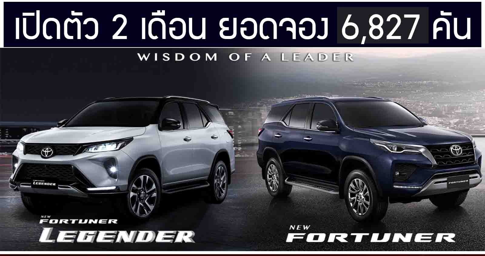 เปิดตัว 2 เดือน ยอดจอง 6,827 คัน TOYOTA FORTUNER และ LEGENDER 2020