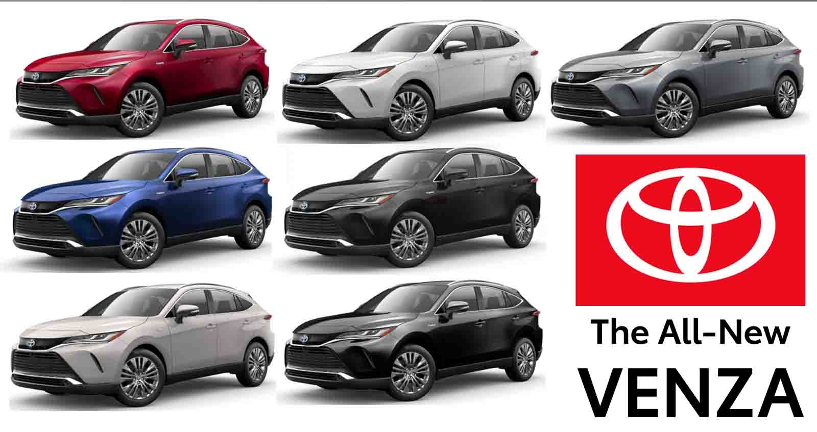 7 สีตัวถัง Toyota Venza ราคา 1.06 ล้านบาท ในสหรัฐฯ