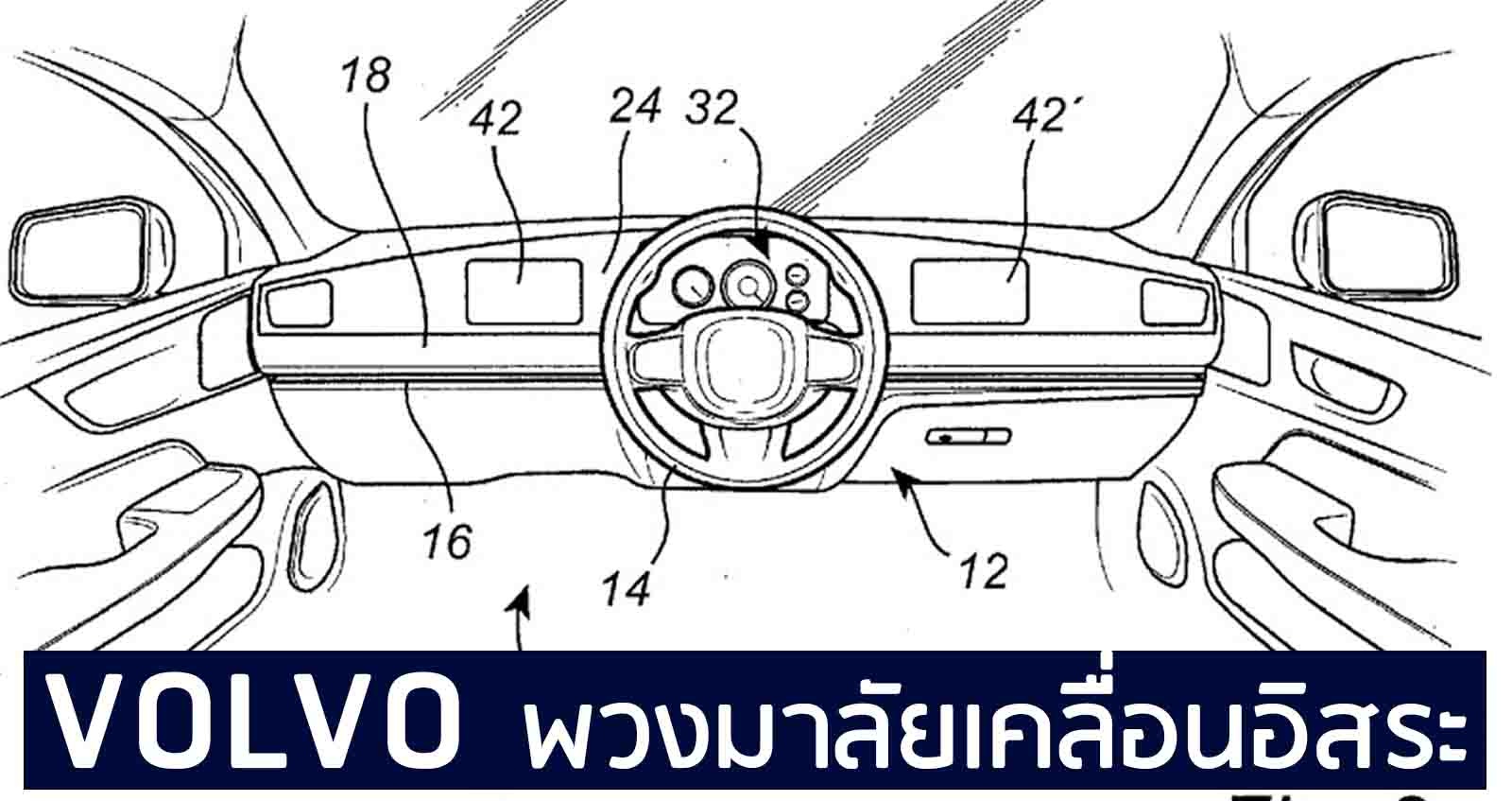 VOLVO เผยสิทธิบัตร พวงมาลัย เคลื่อนได้อิสระ