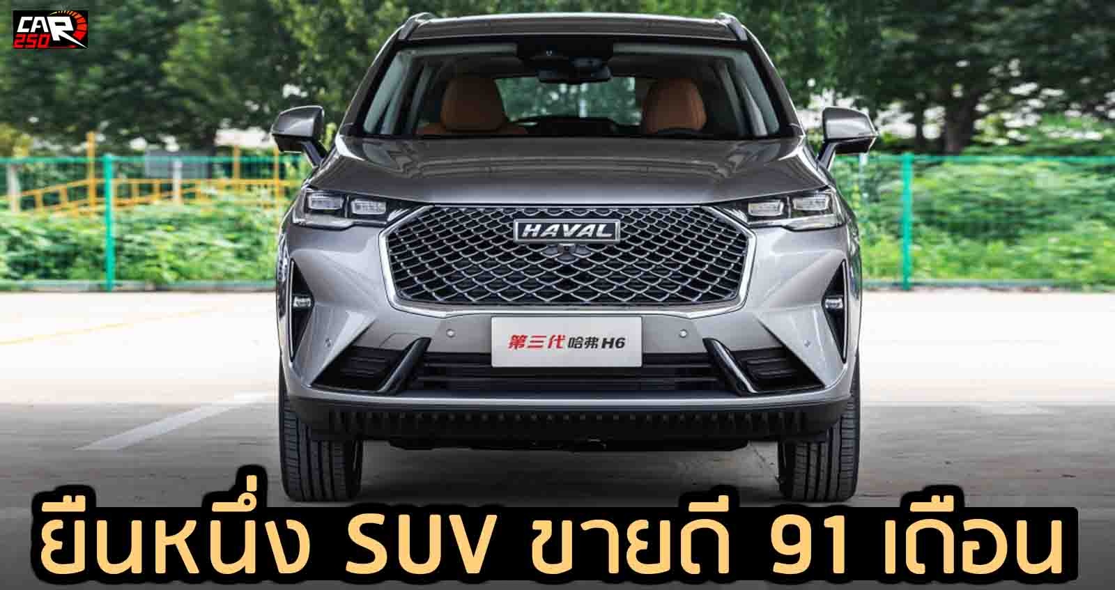 HAVAL H6 ปิดยอดขาย 55,632 คัน ธ.ค. ในจีน รั้ง SUV ขายดีติดต่อ 91 เดือน