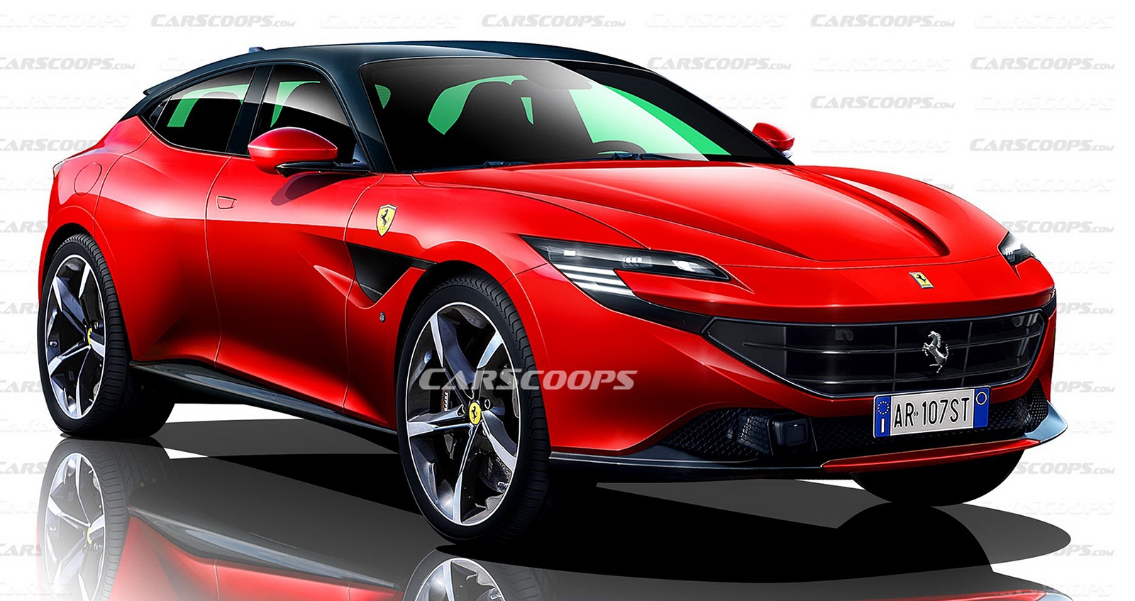 Ferrari Purosangue FUV คู่แข่งสำคัญของ Lamborghini Urus ภาพเรนเดอร์ล่าสุด