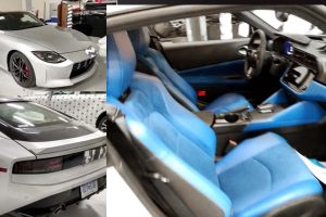 ภาพคันจริง Nissan 400Z เวอร์ชั่นจำหน่าย ภายในสีฟ้า-ดำ