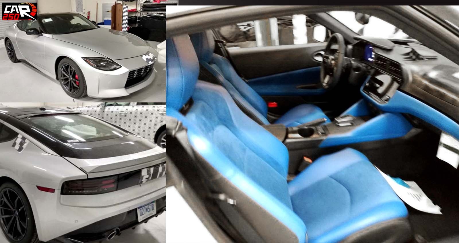 ภาพคันจริง Nissan 400Z เวอร์ชั่นจำหน่าย ภายในสีฟ้า-ดำ