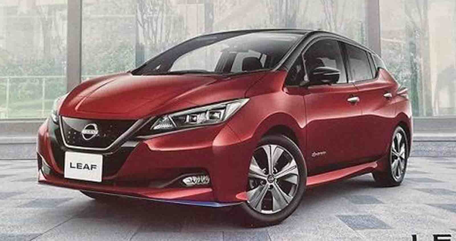 ภาพโบว์ชัวร์ Nissan Leaf ไมเนอร์เช้นจ์ ก่อนเปิดตัว 19 เมษายน ในญี่ปุ่น