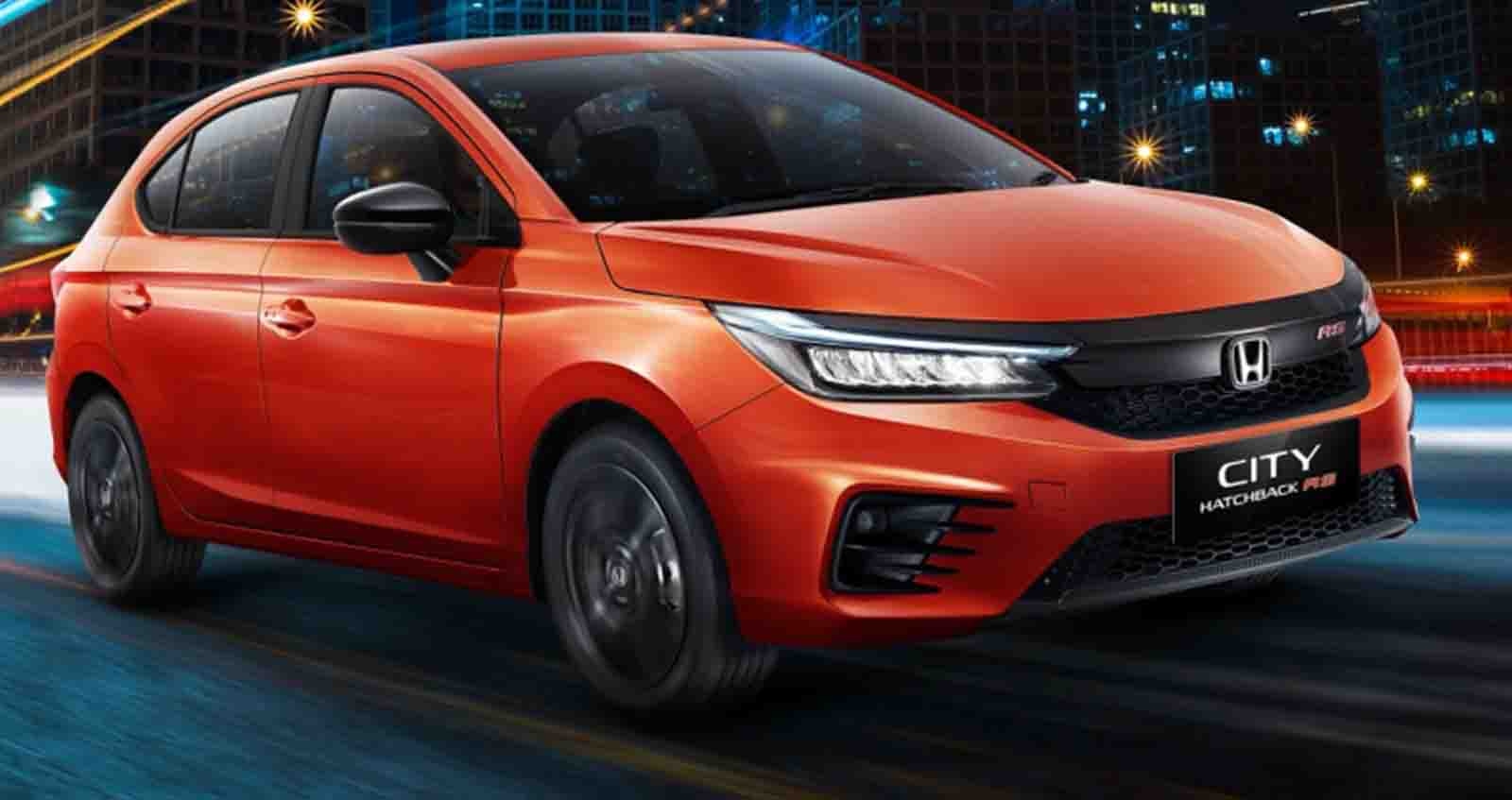 Honda City Hatchback ตัวถังสีส้ม 1.5L 121 แรงม้า MT/CVT ราคา 632,000 บาท ในอินโดฯ