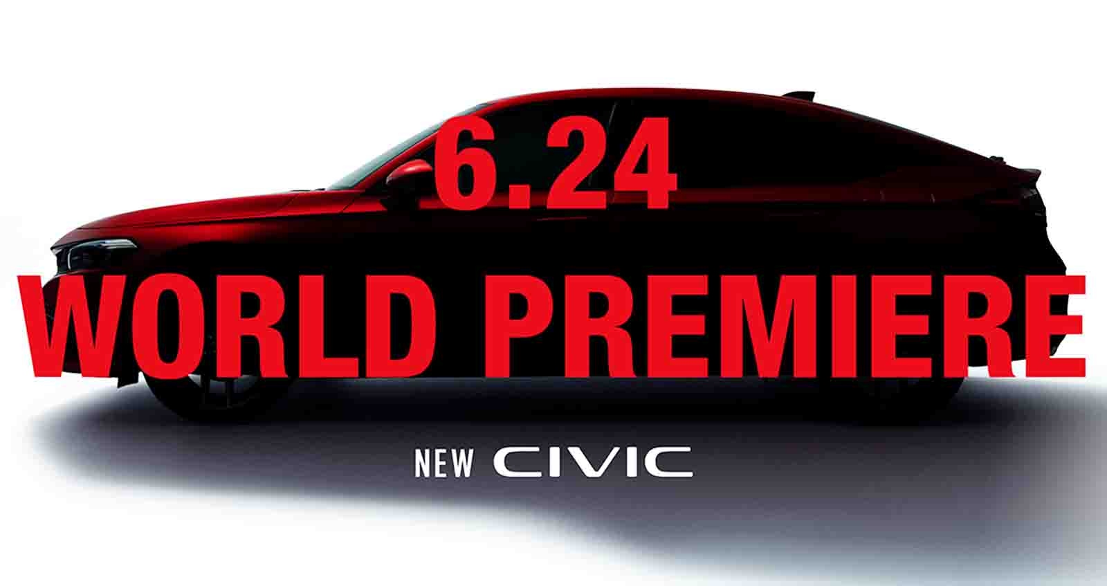 Honda Civic Hatchback เจนใหม่ เปิดตัว 24 มิถุนายนนี้