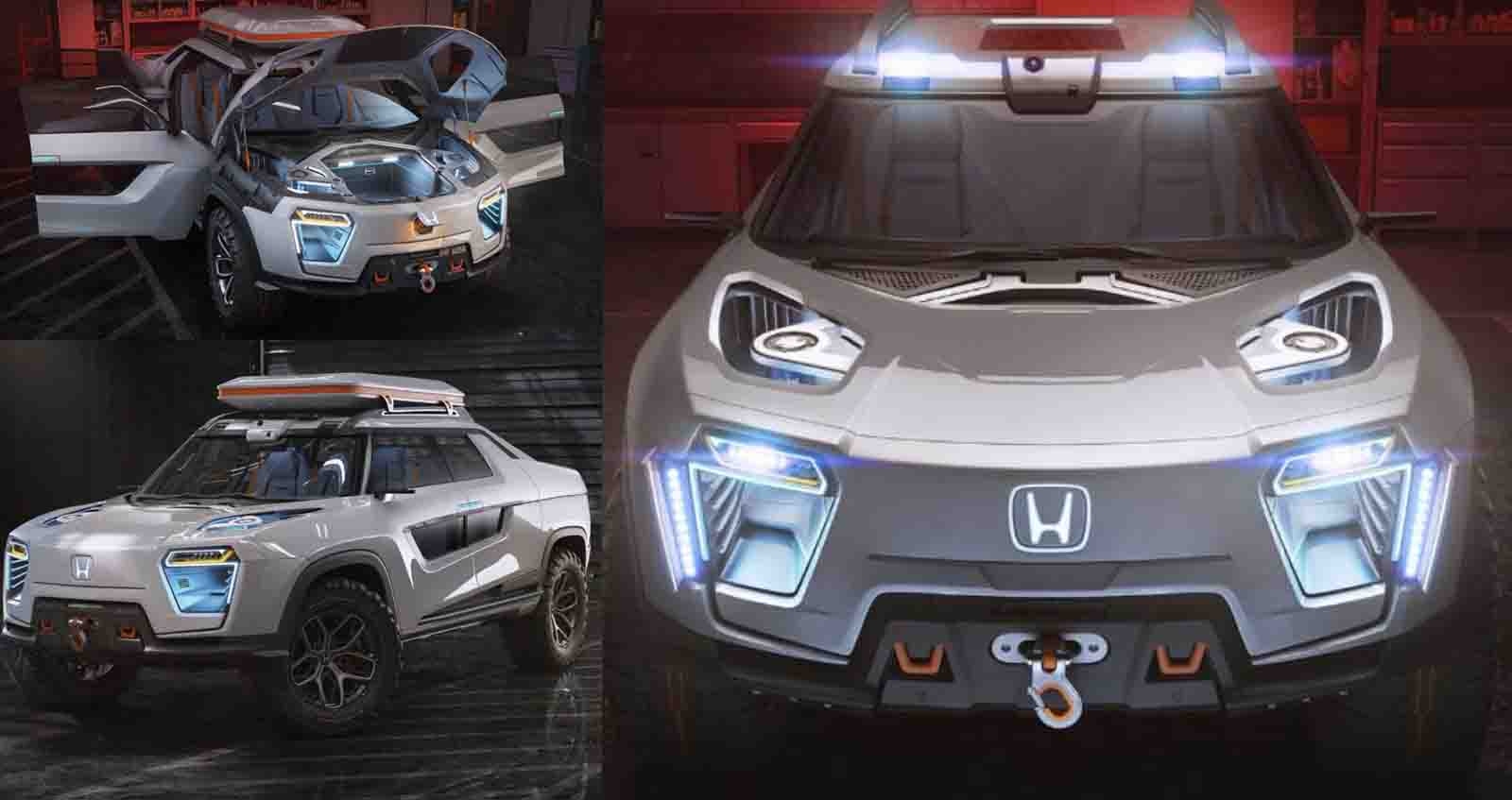 Honda Ridgeline EV Concept กระบะต้นแบบไฟฟ้า จากจินตนาการ