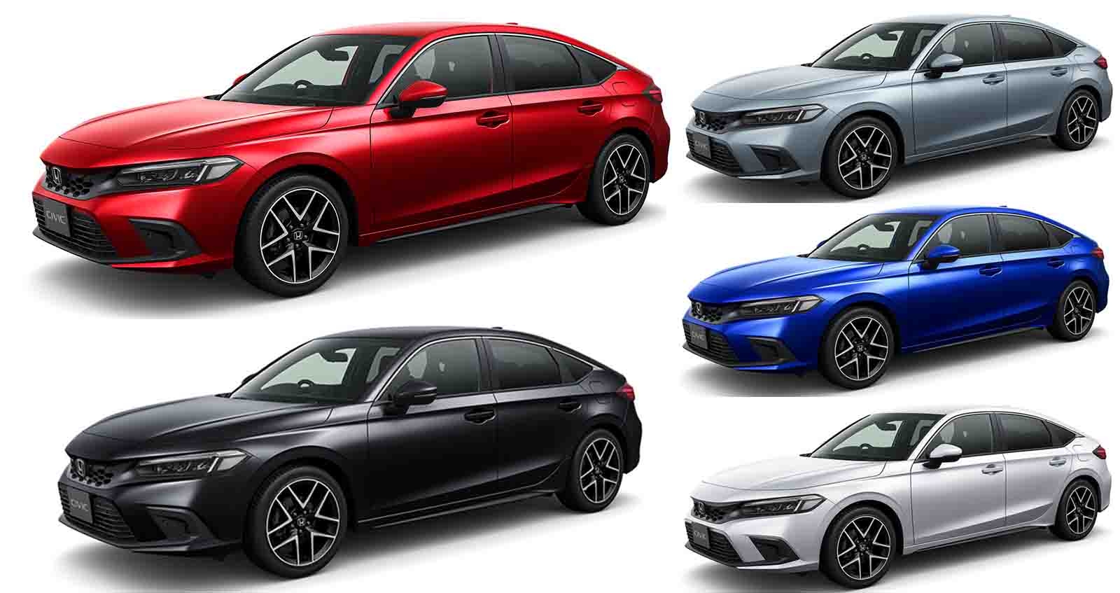 5 สีตัวถัง Honda Civic Hatchback เจน 11 ก่อนขายจริงปลายปี