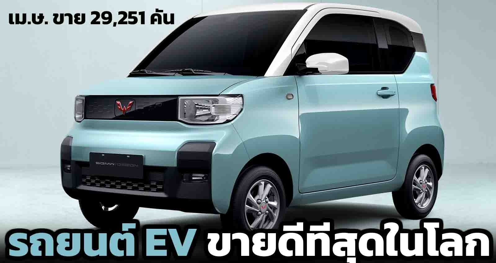 Wuling Hongguang MINI EV ขึ้นแท่น EV ขายดีสุด เมษายน ขาย 29,251 คัน