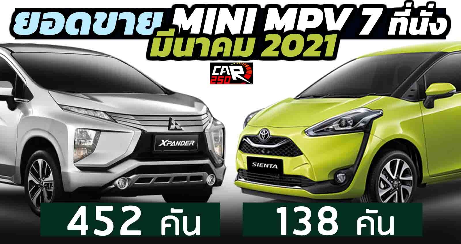 Xpander ขายดีในกลุ่ม MINI MPV มีนาคม 2021