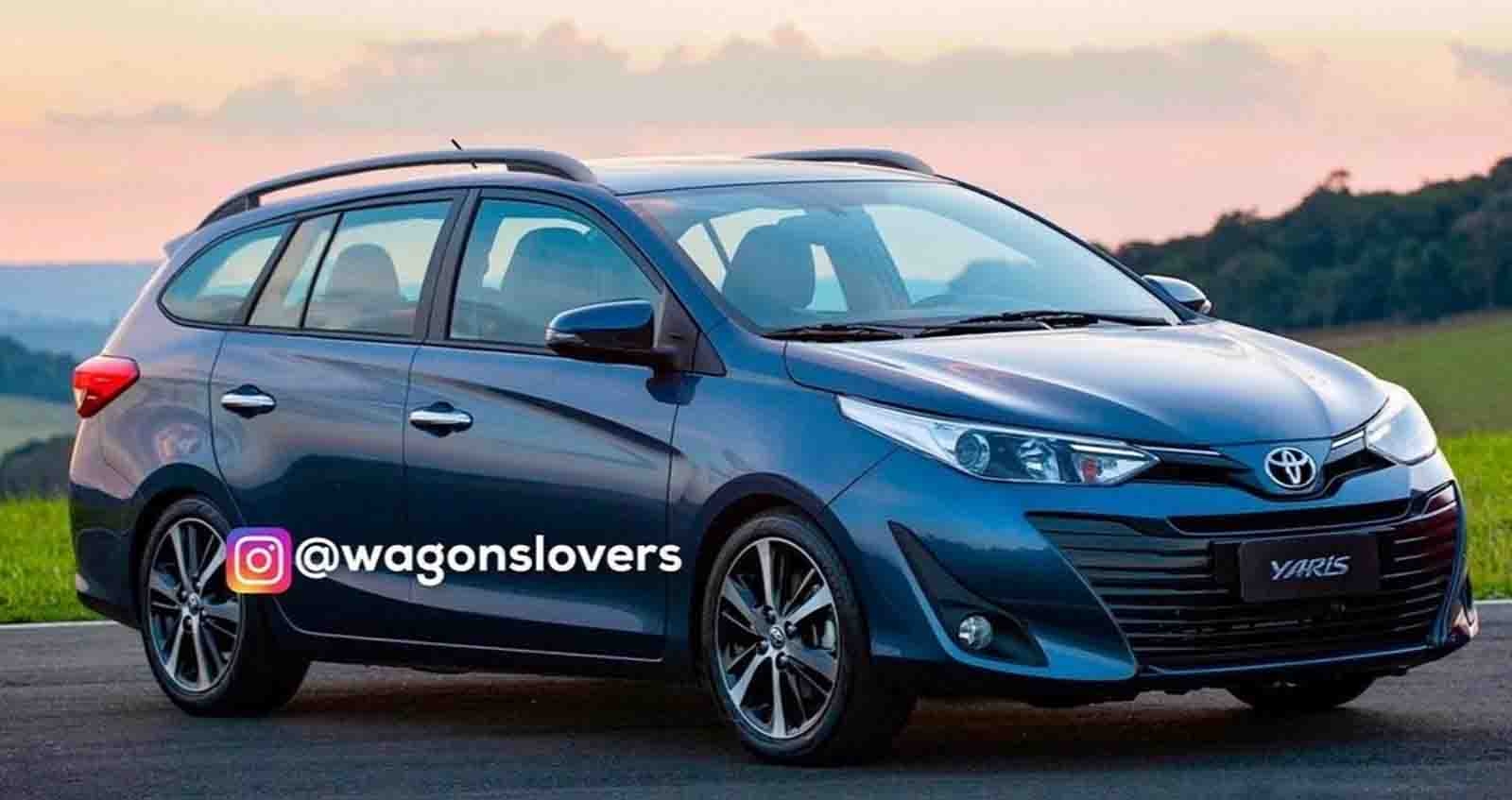 TOYOTA YARIS ตัวถัง WAGON เพิ่มเสา D ยาวกว่าเดิม : ภาพเรนเดอร์