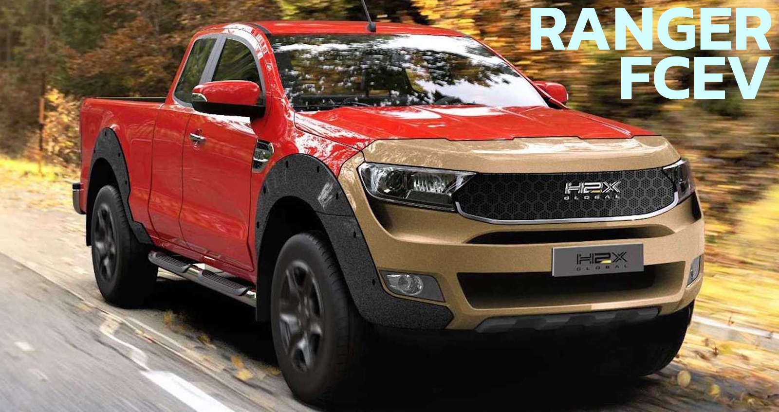 Ford Ranger Warrego FCEV กระบะเซลล์เชื้อเพลิงไฮโดรเจน โดย H2X