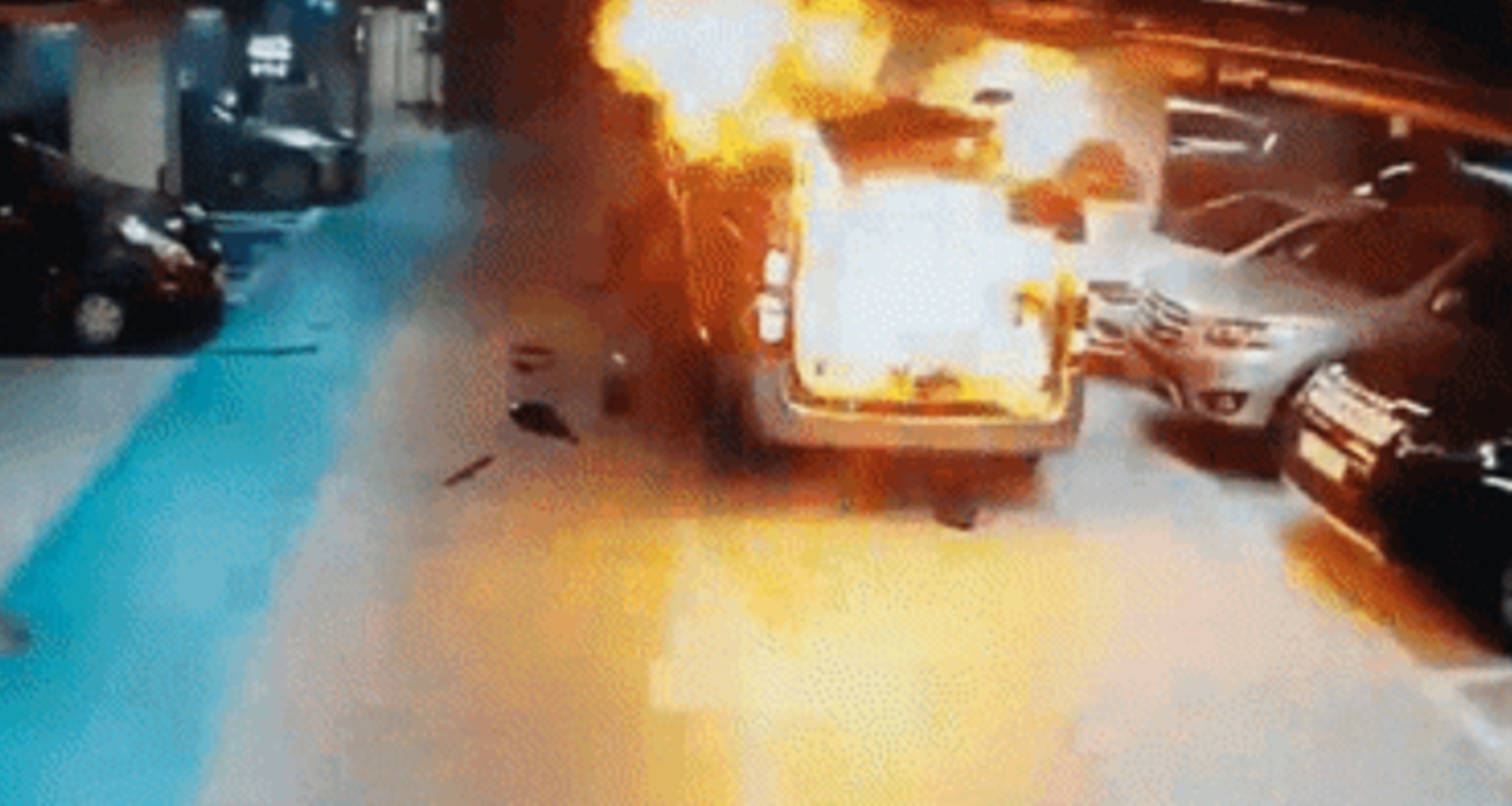 รถระเบิด! ไฟไหม้ในโรงจอดรถ เกาหลีใต้ เสียหายกว่า 44 คัน กว่า 53.9 ล้านบาท