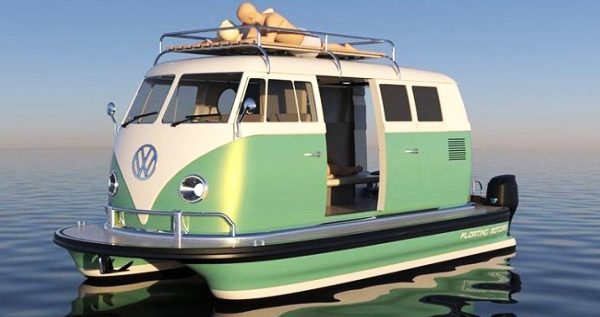 Volkswagen T1 เวอร์ชั่นเรือ แล่นในน้ำได้สบายๆ By Floating Motors