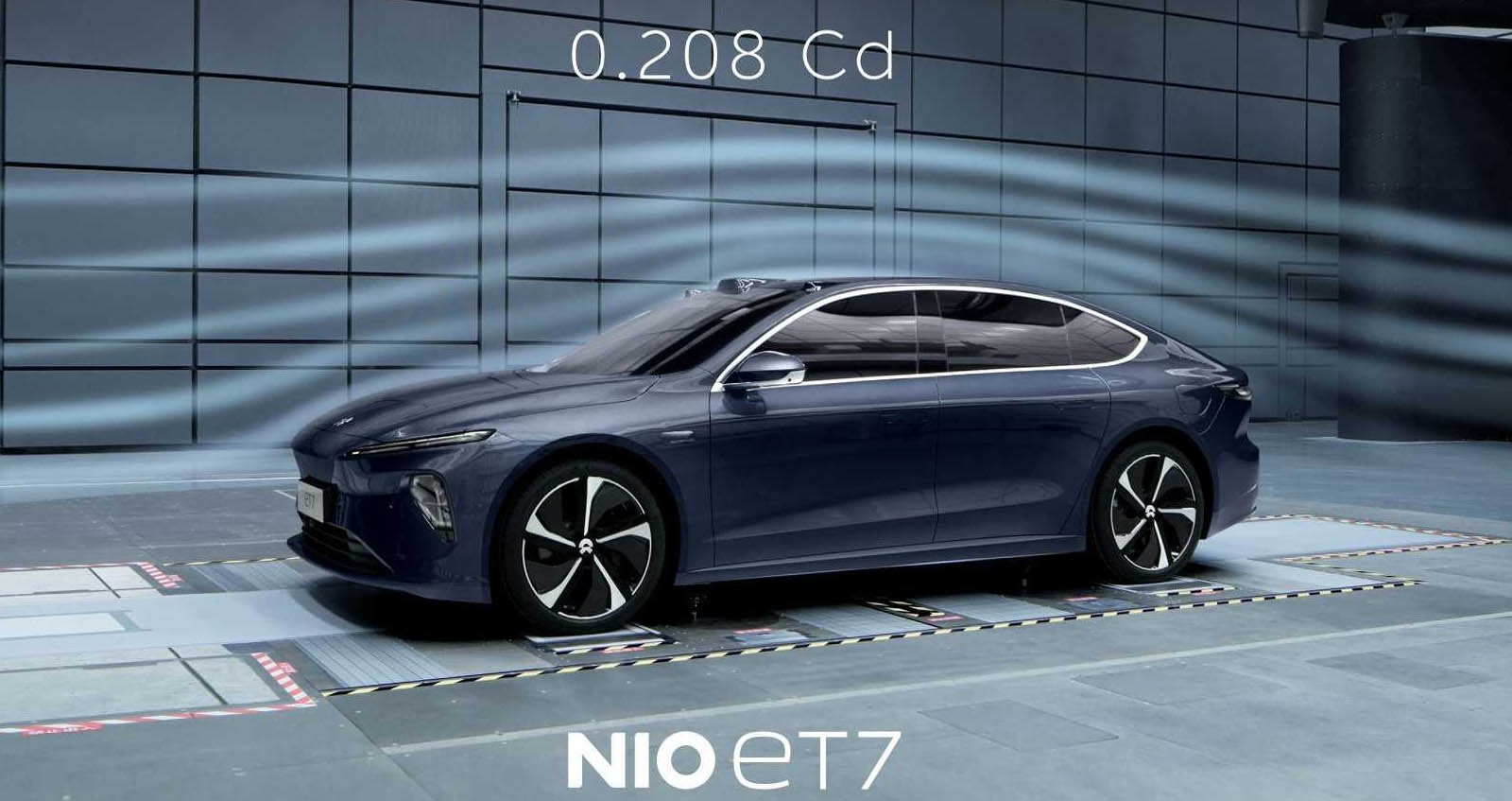 NIO ET7 ค่าสัมประสิทธิ์แรงต้านอากาศ เท่ากับ Tesla Model S