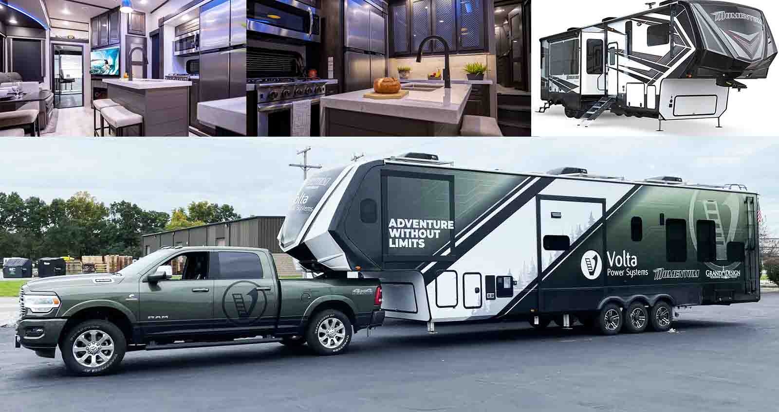 รถลาก RV Adventure Without Limits เปิดแอร์ได้หลายวัน แบตเตอรี่ 18-kWh