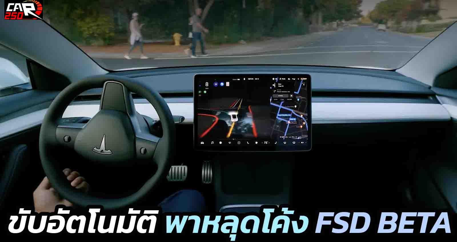 ขับอัตโนมัติ หลุดโค้ง เข้าป่า Tesla Full Self-Driving Beta (VDO)