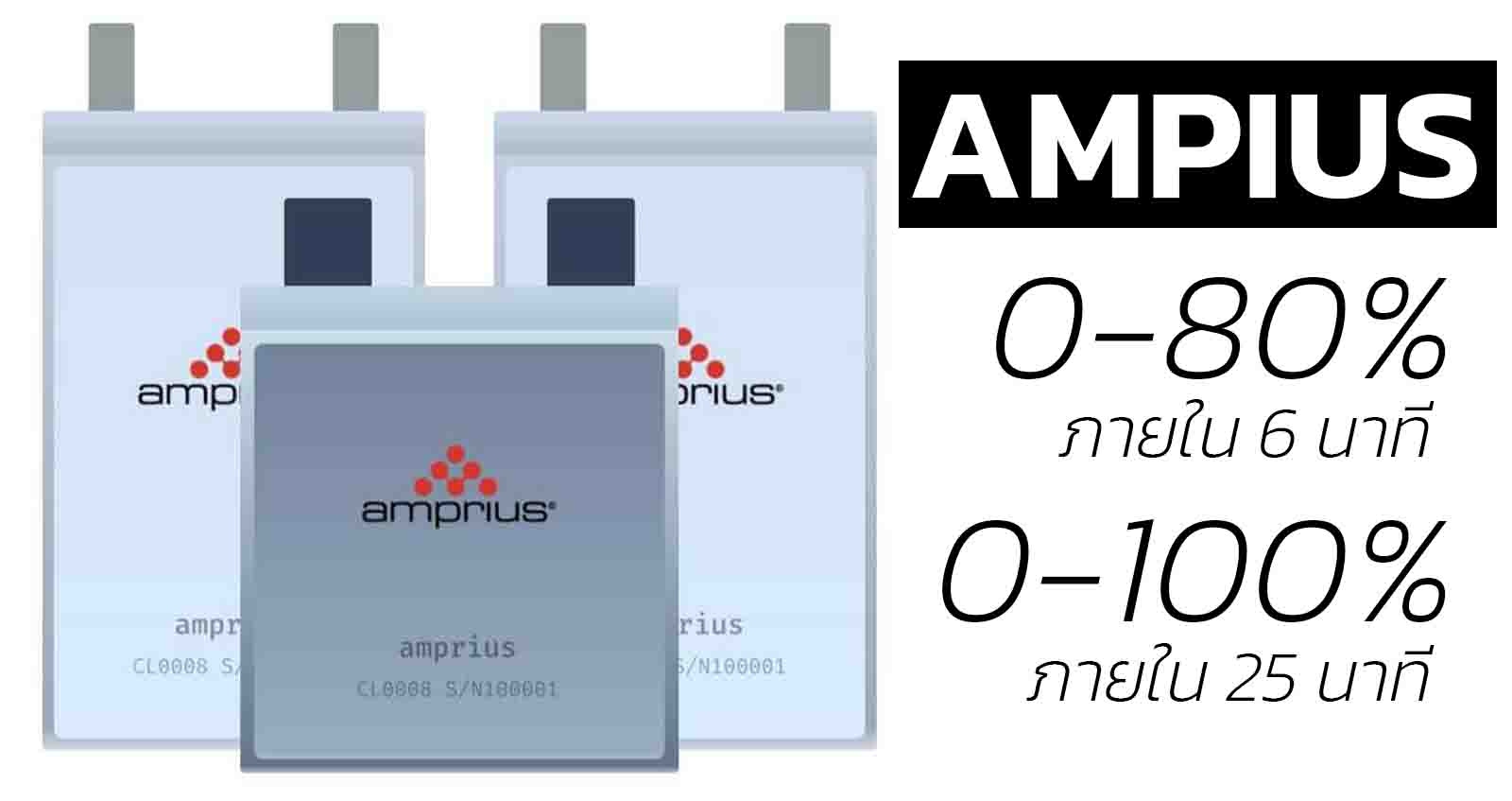 Amprius รายงานแบตเตอรี่ชาร์จเร็วมาก 0-80% ใน 6 นาที