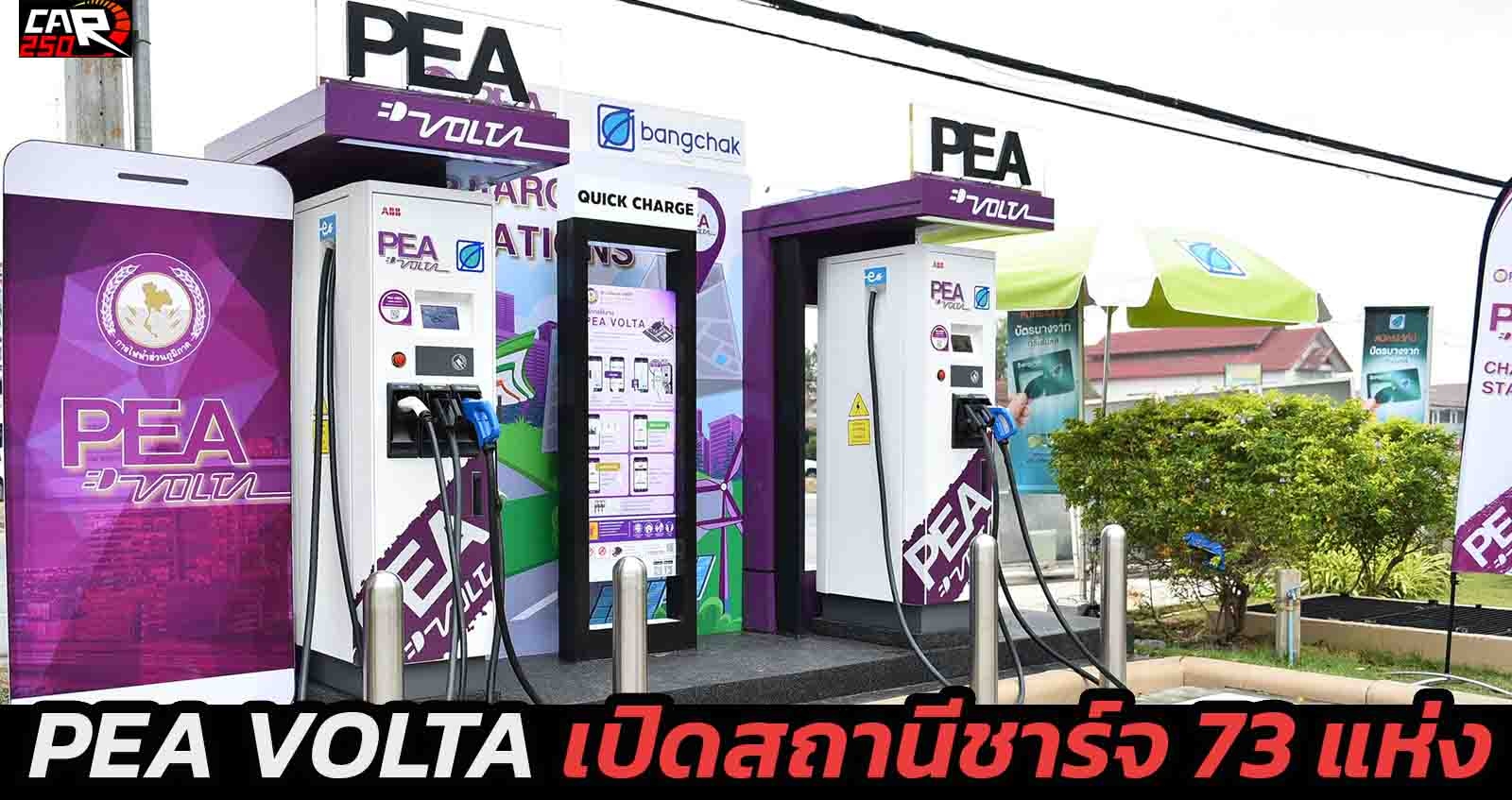 PEA VOLTA เปิดสถานีชาร์จ 73 แห่ง พร้อมราคาชาร์จเริ่ม 4.3 – 7.7บาท/หน่วย