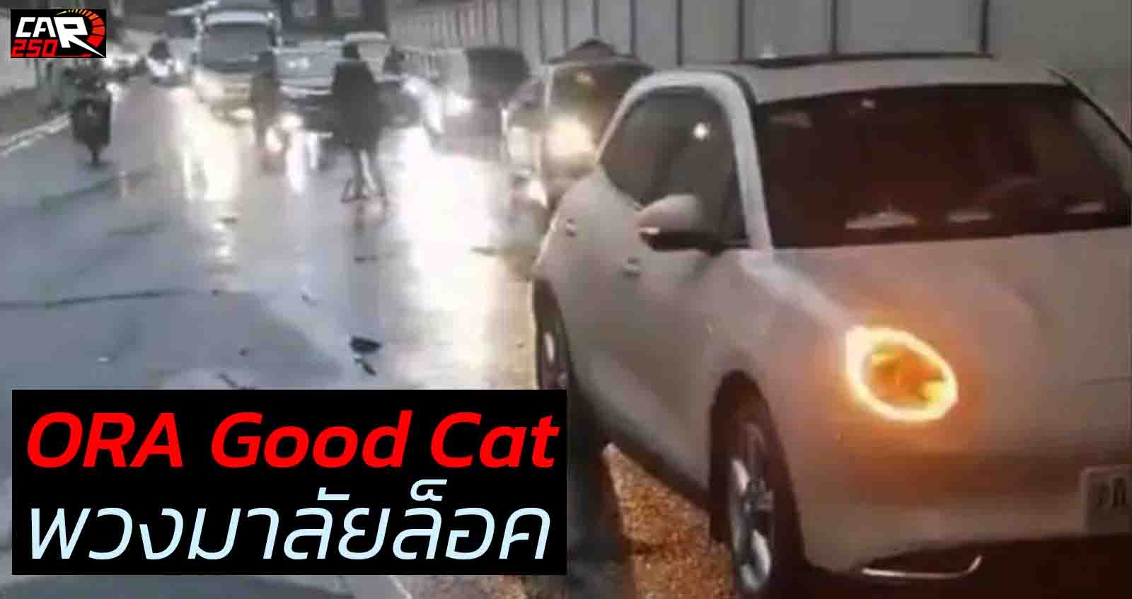 เกิดปัญหา พวงมาลัยล็อค ORA Good Cat ช่วงเช้า ในเมืองหลวงเซี่ยงไฮ้