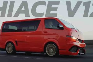 รถตู้สายแรง TOYOTA Hiace บนขุมพลัง V12 600 แรงม้า