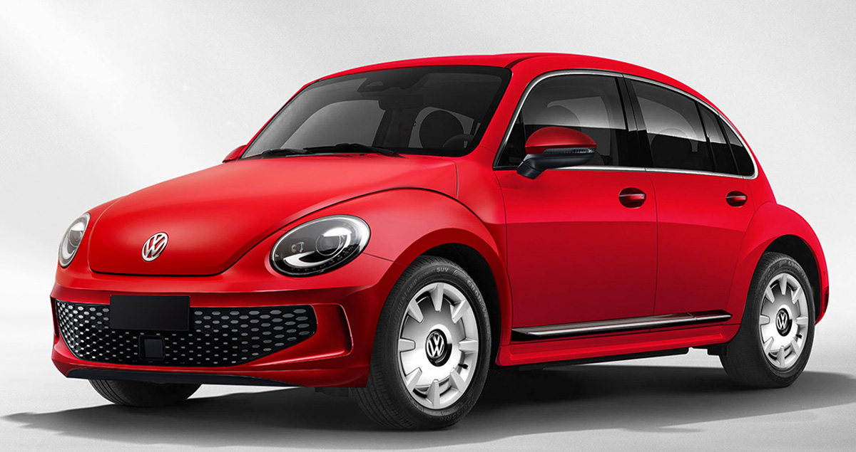 Volkswagen iBeetle 2024 EV เวอร์ชั่น 4 ประตู ภาพเรนเดอร์ รถเต่าไฟฟ้า จะกลับมาอีกครั้ง