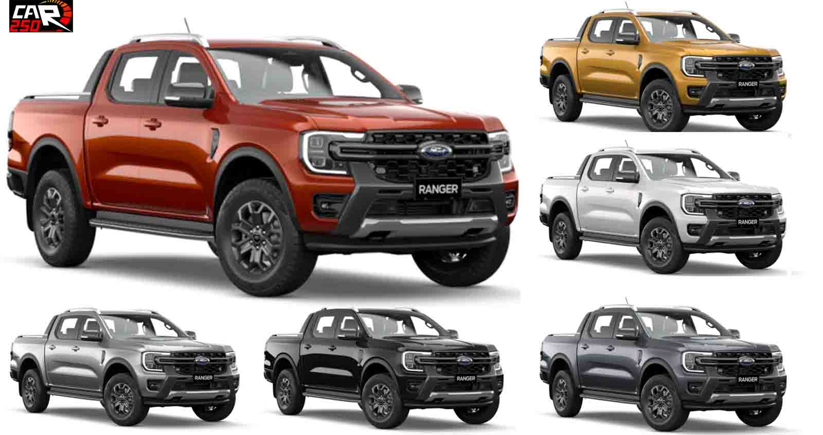 6 สีตัวถัง NEW FORD RANGER Wildtrak และ Sport  4 ประตู ในไทย 2.0T Bi-Turbo ตารางผ่อนดาวน์