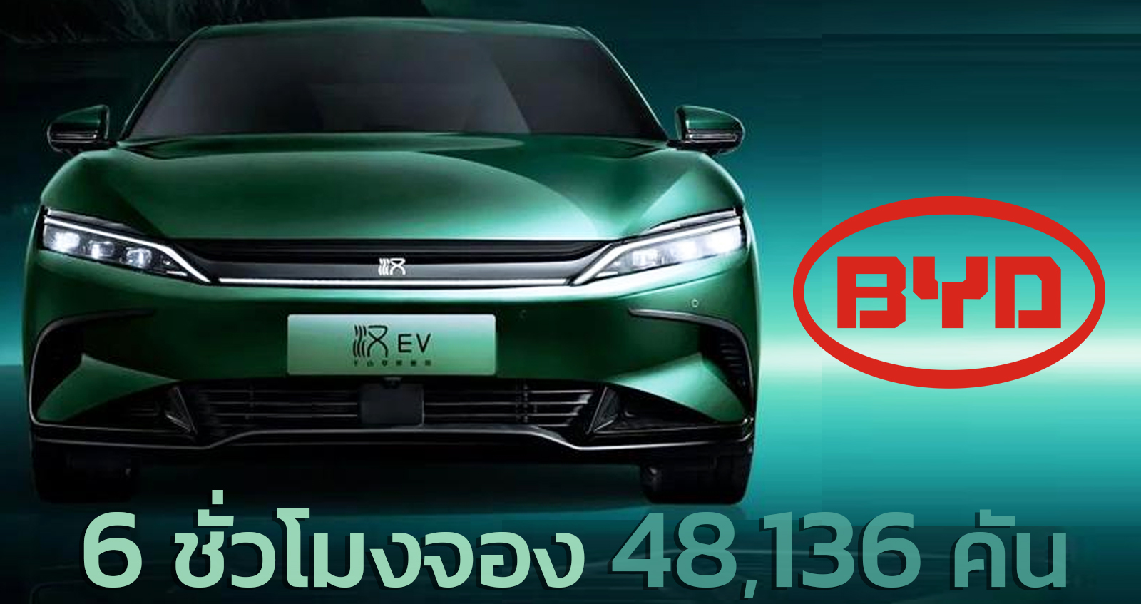 6 ชั่วโมงจอง 48,136 คัน BYD HAN เรือธงซีดาน ใหม่ ทั้งไฟฟ้า ปลั๊กอินไฮบริด วิ่งได้ไกล 715 กม./ชาร์จ CLTC