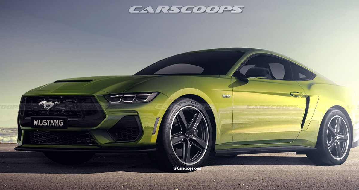 Ford Mustang 2024 ปรับปรุงใหม่หมด ภาพเรนเดอร์