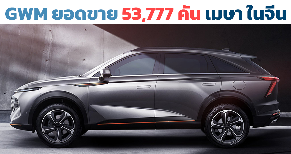 ยอดขาย 53,777 คัน Great Wall Motor เมษายน 2022 ในจีน