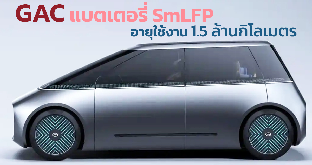 GAC เปิดตัวแบตเตอรี่พลังงานสูง SmLFP อายุใช้งานกว่า 1.5 ล้านกิโลเมตร