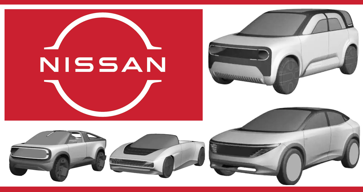 NISSAN จดสิทธิบัตร รถยนต์ไฟฟ้า 4 รุ่นในญี่ปุ่น ก่อนผลิตจำนวนมาก