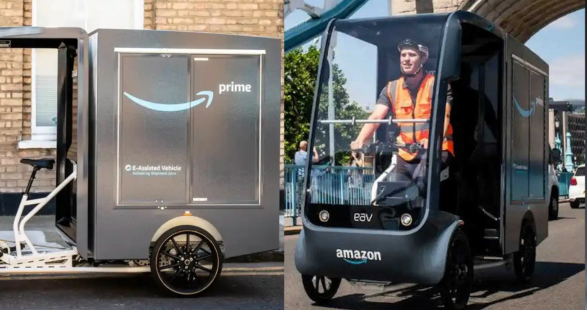 Amazon ทดลอง จักรยานไฟฟ้า Cargo E-Bikes เพื่อการขนส่ง