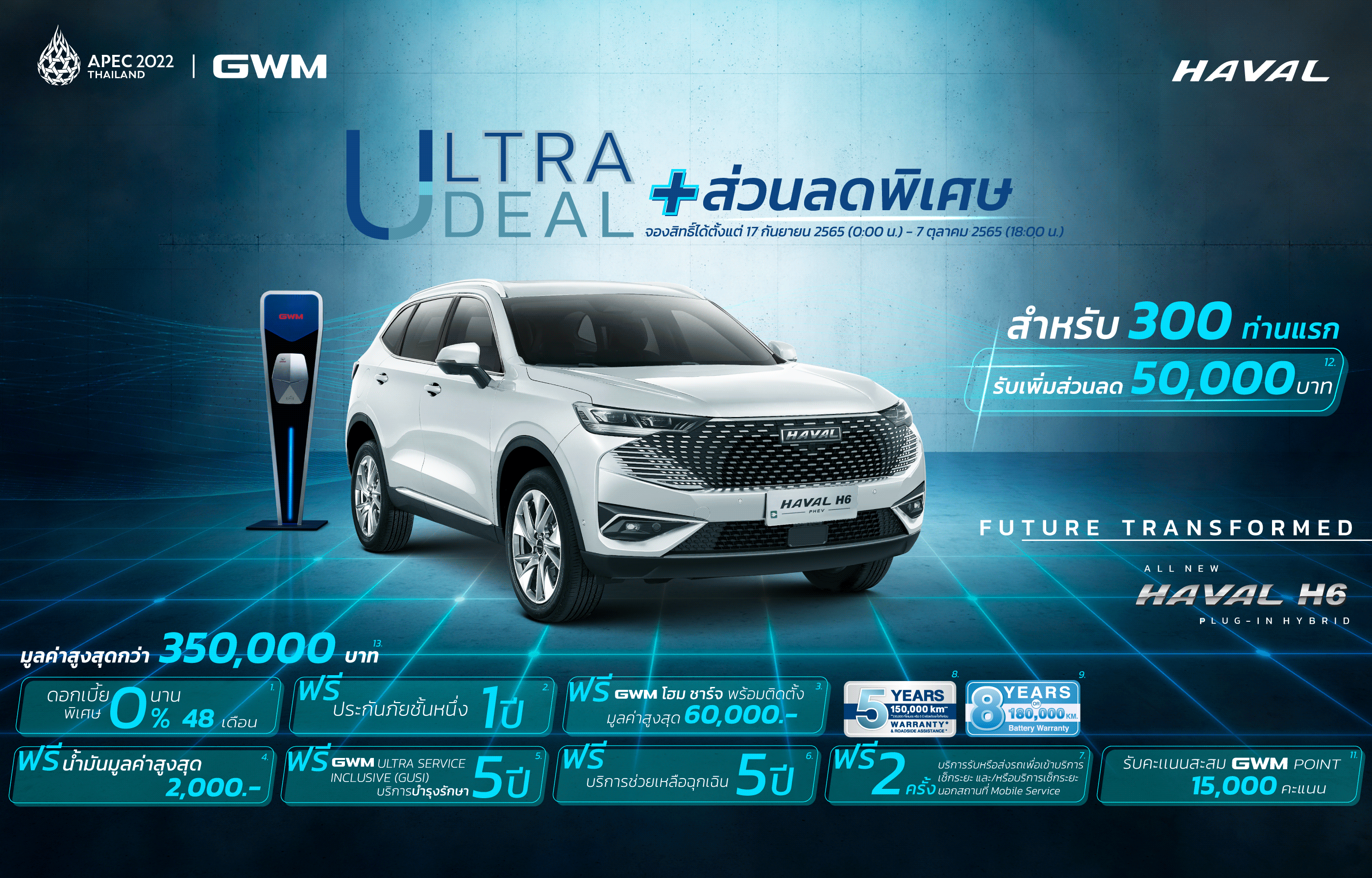 โปรโมชั่น HAVAL H6 PHEV ULTRA DEAL