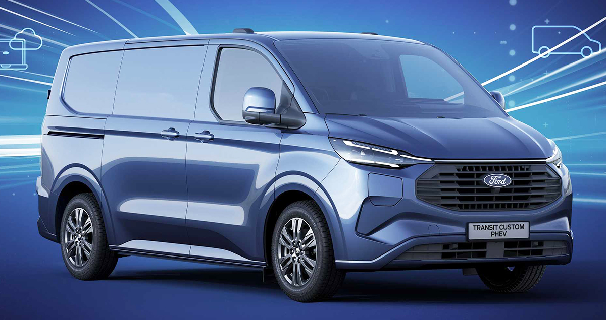 เผยภาพ Ford E-Transit Custom เวอร์ชั่น ปลั๊กอินไฮบริด PHEV วิ่งไฟฟ้าล้วน 57 กม./ชาร์จ