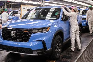 เดินสายการผลิต Honda Pilot 3.5T 285 แรงม้า ใหม่ ในสหรัฐฯ