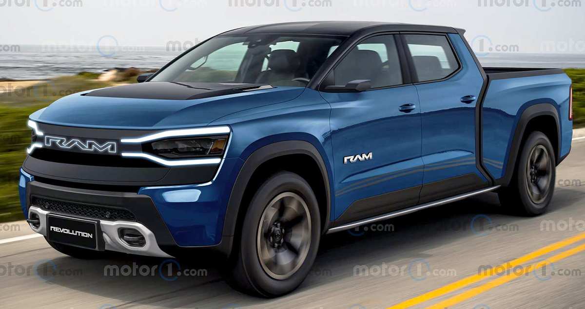 Ram Revolution EV กระบะไฟฟ้า ก่อนเปิดตัว 5 ม.ค. 2023 ในสหรัฐฯ โดย Motor1