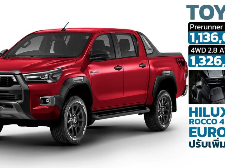 เพิ่มราคา 25,000 – 30,000 บาท TOYOTA Hilux Revo Rocco 4 ประตู Double Cab MY2024 EURO 5