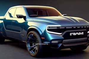 RAM 1200/Dakota กระบะไฟฟ้าขนาดกลาง ก่อนเปิดตัวต้นแบบเดือนหน้า ภาพในจินตนาการ