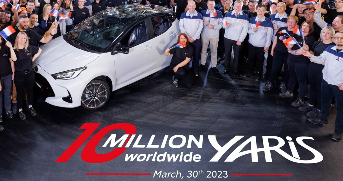 TOYOTA YARIS ฉลองผลิตครบ 10 ล้านคัน ภายในปี 25 ปี