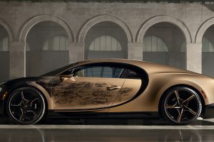 Bugatti Chiron Super Sport Golden Era ภาพร่างที่วาดด้วยมือบนตัวถังรถ ใช้เวลากว่า 2 ปี