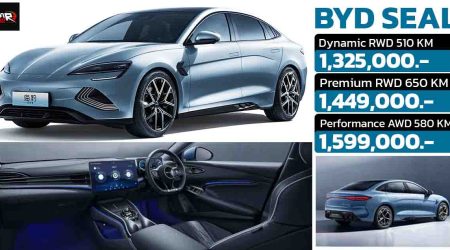 เปิดขายไทย 1.32 - 1.59 ล้านบาท BYD SEAL ซีดานไฟฟ้าวิ่งได้ 510 - 650 กม./ชาร์จ NEDC 3 รุ่นย่อย